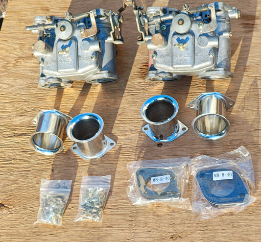 Twin Mikuni Solex PHH 40mm Type 3 S4 Carburetors Datsun 510 620 720 L4